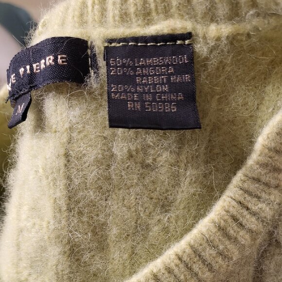 Jeanne Pierre Green Wool Angora Sweater - Women's Medium - Picture 3 of 3